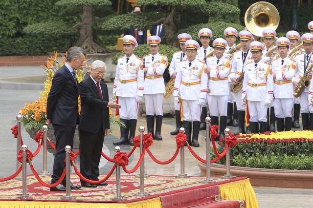 Tổng Bí thư, Chủ tịch nước Nguyễn Phú Trọng chủ trì lễ đón Tổng thống Argentina - Ảnh minh hoạ 3
