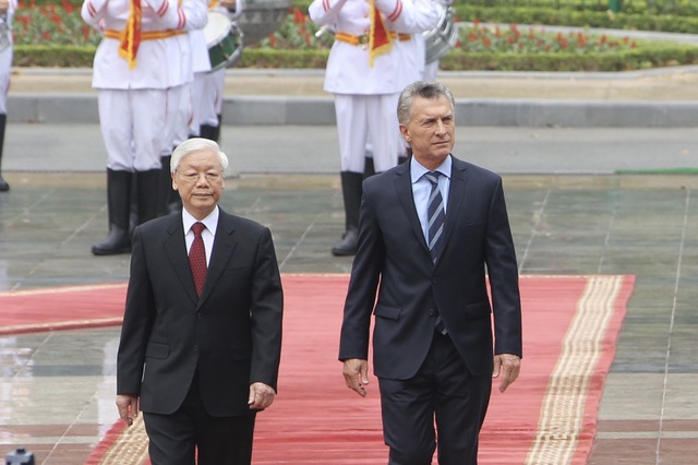 Tổng Bí thư, Chủ tịch nước Nguyễn Phú Trọng chủ trì lễ đón Tổng thống Argentina - Ảnh minh hoạ 5