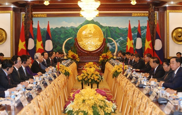 Tổng Bí thư, Chủ tịch nước Nguyễn Phú Trọng hội đàm với Tổng Bí thư, Chủ tịch nước Lào - Ảnh minh hoạ 3