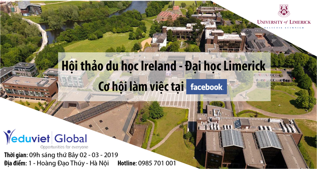Khởi đầu ước mơ cùng Đại học Limerick (Ireland)- Cơ hội làm việc tại tập đoàn đa quốc gia - 1 Khởi đầu ước mơ cùng Đại học Limerick (Ireland)- Cơ hội làm việc tại tập đoàn đa quốc gia - 1