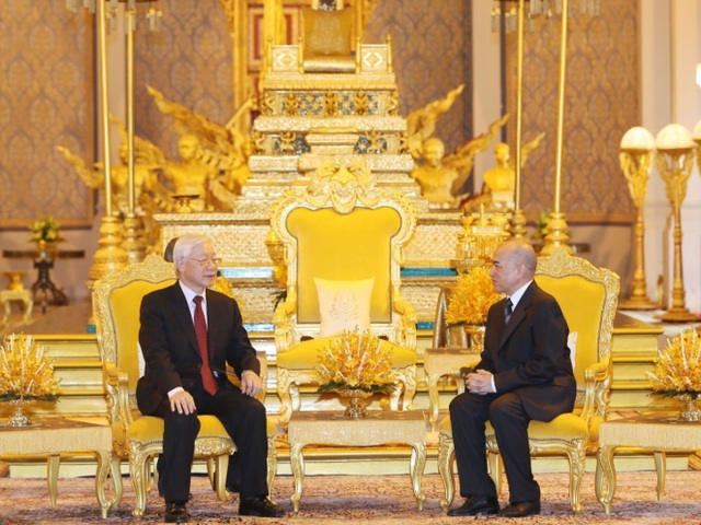 Tổng Bí thư, Chủ tịch nước Nguyễn Phú Trọng hội đàm với Quốc vương Campuchia Norodom Sihamoni - Ảnh minh hoạ 2