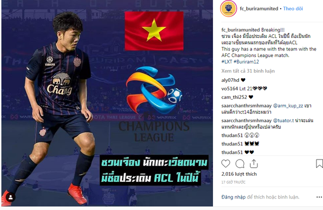 Xuân Trường được đăng ký tham dự AFC Champions League