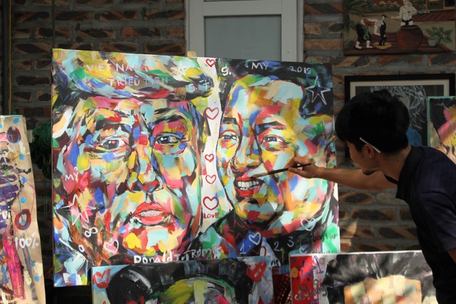 Chiêm ngưỡng tác phẩm hoạ sĩ Việt vẽ chân dung nhà lãnh đạo Mỹ - Triều Tiên - Ảnh minh hoạ 2