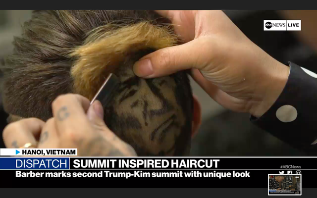 Chàng trai cắt tóc tạo hình Tổng thống Trump lên truyền hình ABC của Mỹ - 2