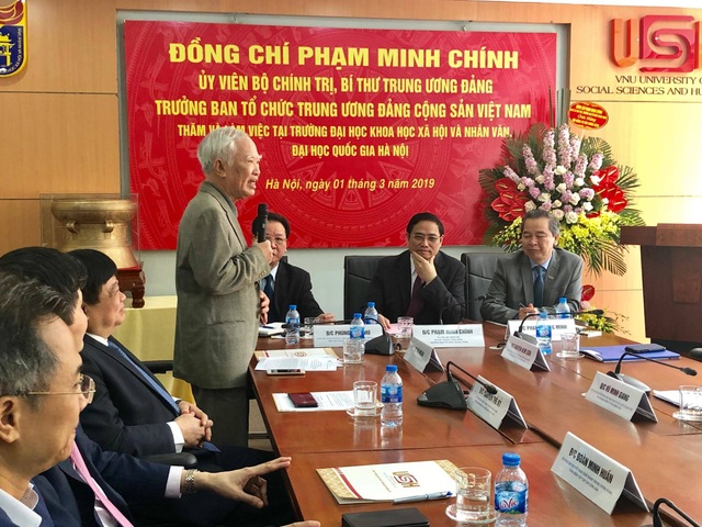 Trưởng ban Tổ chức TƯ Phạm Minh Chính làm việc tại trường ĐH KH Xã hội và Nhân văn - 1