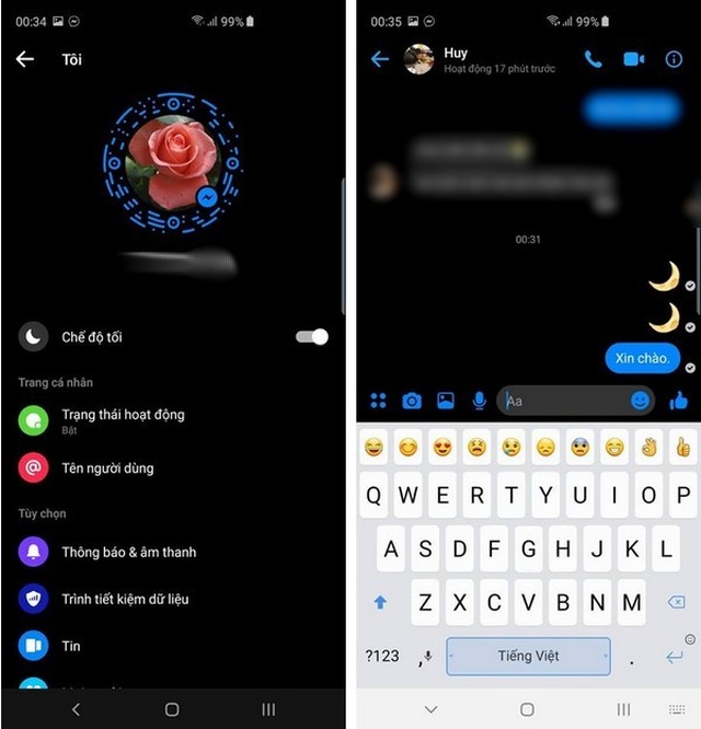Hướng dẫn kích hoạt “giao diện bóng đêm” trên ứng dụng chat Messenger - Ảnh minh hoạ 3