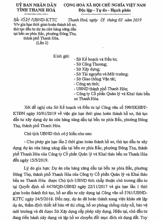Bất thường trong hoạt động của một dự án cửa hàng xăng dầu ở Thanh Hóa - 3 Bất thường trong hoạt động của một dự án cửa hàng xăng dầu ở Thanh Hóa - 3