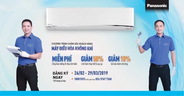Chương trình bảo dưỡng điều hòa miễn phí Panasonic đón hè khỏe mạnh - 1 Chương trình bảo dưỡng điều hòa miễn phí Panasonic đón hè khỏe mạnh - 1