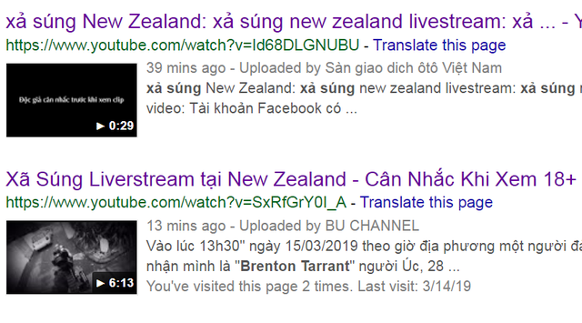 Video vụ xả súng ở New Zealand vẫn liên tục được chia sẻ trên YouTube, Facebook - 2 Video vụ xả súng ở New Zealand vẫn liên tục được chia sẻ trên YouTube, Facebook - 2