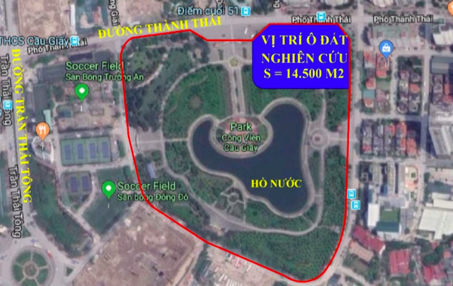 Hà Nội: Đề xuất làm bãi xe ngầm trong Công viên Cầu Giấy - 1 Hà Nội: Đề xuất làm bãi xe ngầm trong Công viên Cầu Giấy - 1