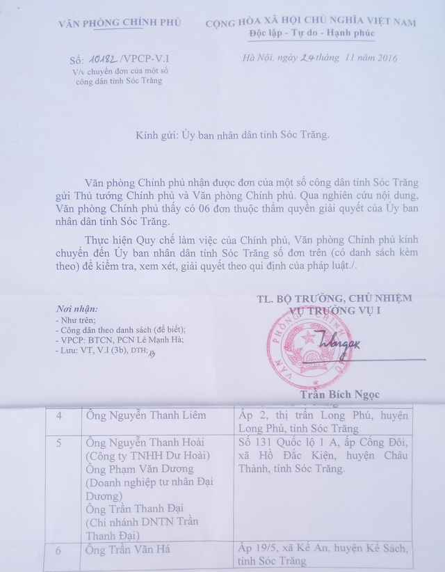 Thương binh mất đất, mất cả chế độ chính sách bất bình vì tỉnh Sóc Trăng tiếp tục không sửa sai - 2 Thương binh mất đất, mất cả chế độ chính sách bất bình vì tỉnh Sóc Trăng tiếp tục không sửa sai - 2