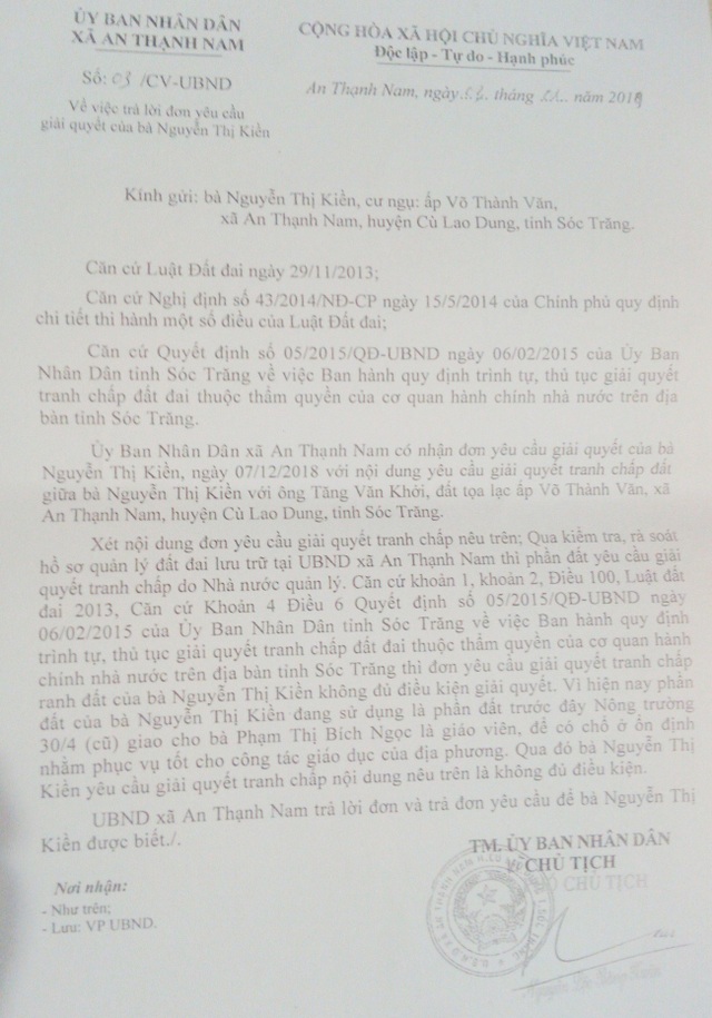 Sóc Trăng: Mua nhà và đất ở gần chục năm, chính quyền yêu cầu dỡ nhà trả đất cho xã! - 2 Sóc Trăng: Mua nhà và đất ở gần chục năm, chính quyền yêu cầu dỡ nhà trả đất cho xã! - 2