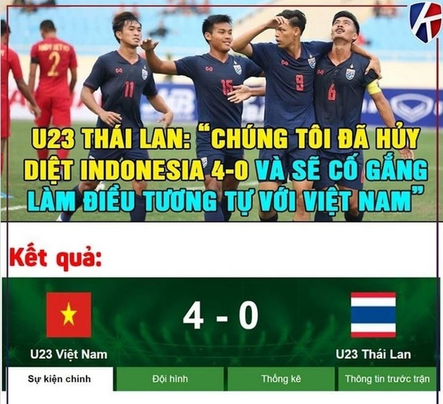 Dân mạng “bùng nổ” sau chiến thắng tưng bừng của U23 Việt Nam trước Thái Lan - Ảnh minh hoạ 4