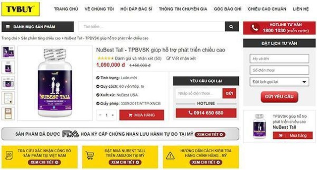 NuBest Tall chính hãng độc quyền phân phối bởi TVBUY - 2 NuBest Tall chính hãng độc quyền phân phối bởi TVBUY - 2