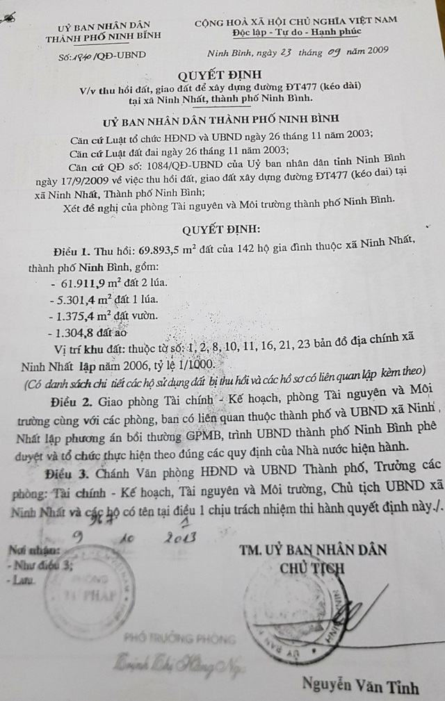 Ninh Bình: Chủ tịch xã nhiều tai tiếng bị “tố” có nhiều lô đất tái định cư bất thường! - 2 Ninh Bình: Chủ tịch xã nhiều tai tiếng bị “tố” có nhiều lô đất tái định cư bất thường! - 2