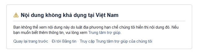 Facebook chỉ chặn chứ không khóa tài khoản bà Phạm Thị Yến?
