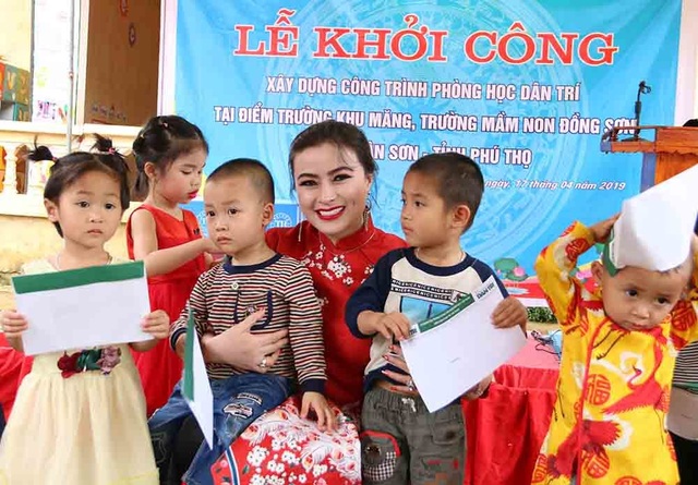 Hoa hậu Doanh nhân hoàn vũ 2019 đồng hành cùng Dân trí khởi công xây trường ở Phú Thọ - 4