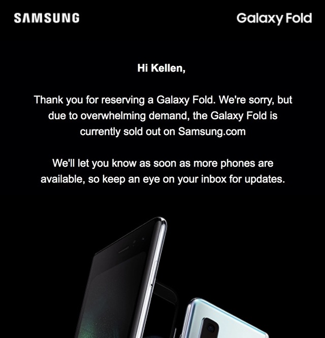 Giá bán đắt đỏ, Galaxy Fold vẫn “cháy hàng” chỉ trong 1 ngày - 2 Giá bán đắt đỏ, Galaxy Fold vẫn “cháy hàng” chỉ trong 1 ngày - 2