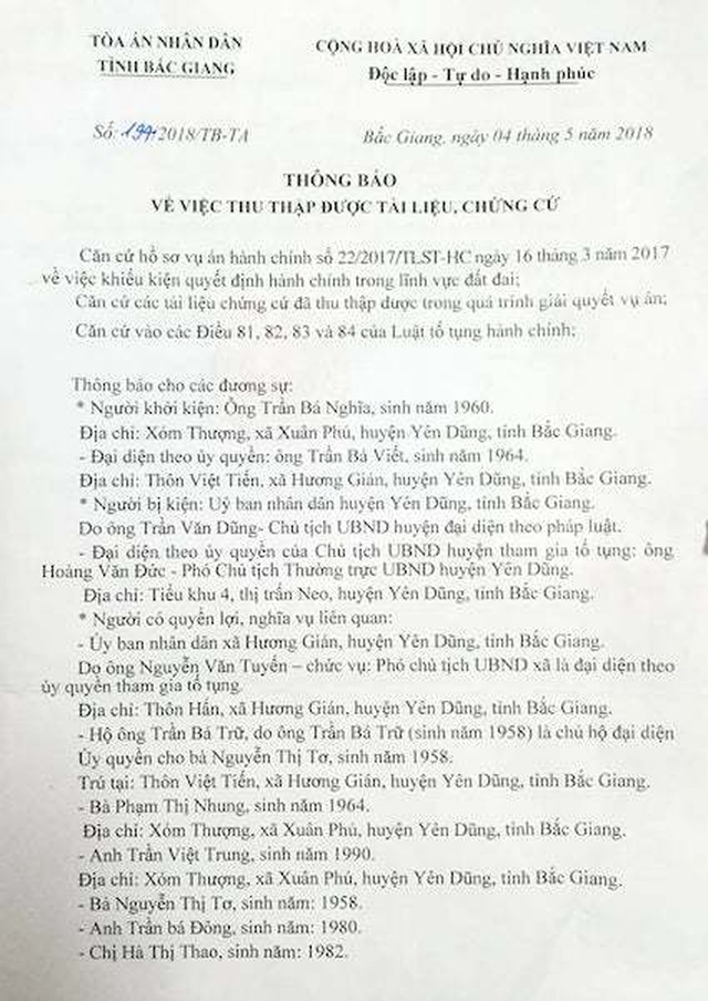 Toà án tỉnh Bắc Giang còn “ngâm” vụ dân kiện quan đến bao giờ? - 3 Toà án tỉnh Bắc Giang còn “ngâm” vụ dân kiện quan đến bao giờ? - 3