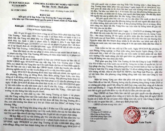 Vụ “hôi” vạng: Xã khẳng định không cướp hàng tỷ đồng tiền vạng của dân - 3 Vụ “hôi” vạng: Xã khẳng định không cướp hàng tỷ đồng tiền vạng của dân - 3