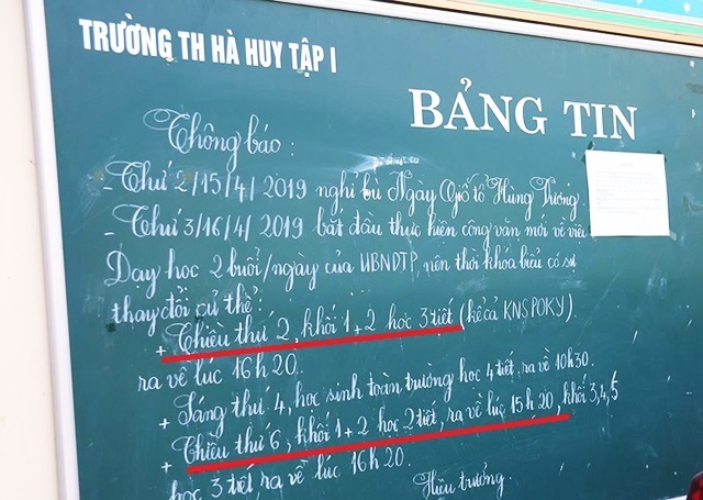 Nghệ An: Trường thay đổi lịch học, phụ huynh nháo nhào chuyện đón con - 1 Nghệ An: Trường thay đổi lịch học, phụ huynh nháo nhào chuyện đón con - 1