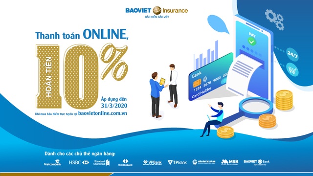 “Thanh toán Online, nhận ngay ưu đãi” – Bảo hiểm Bảo Việt triển khai quyền lợi ưu đãi dành riêng cho chủ thẻ ngân hàng - 1 “Thanh toán Online, nhận ngay ưu đãi” – Bảo hiểm Bảo Việt triển khai quyền lợi ưu đãi dành riêng cho chủ thẻ ngân hàng - 1