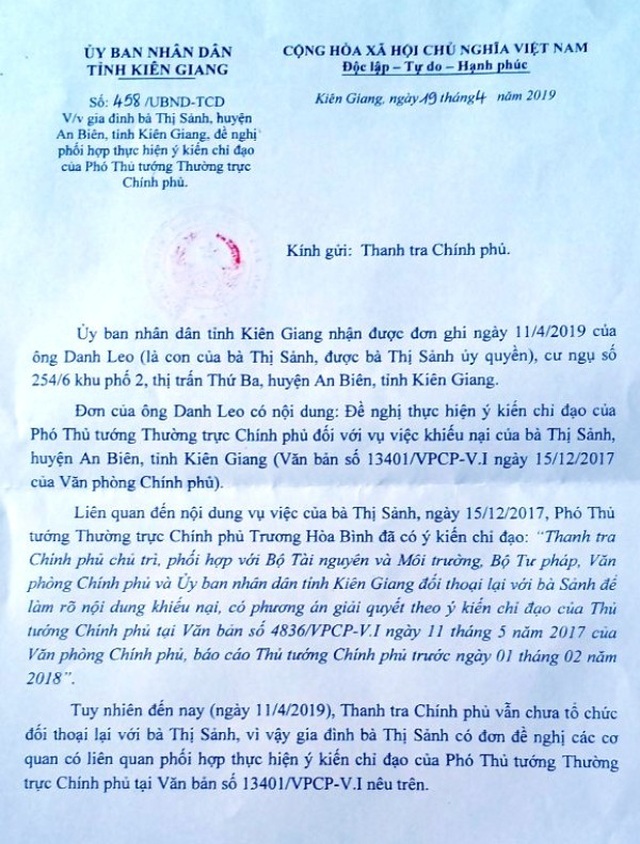 Kiên Giang: Vì sao chỉ đạo của Phó Thủ tướng Thường trực Chính phủ chưa được thực hiện? - 3 Kiên Giang: Vì sao chỉ đạo của Phó Thủ tướng Thường trực Chính phủ chưa được thực hiện? - 3