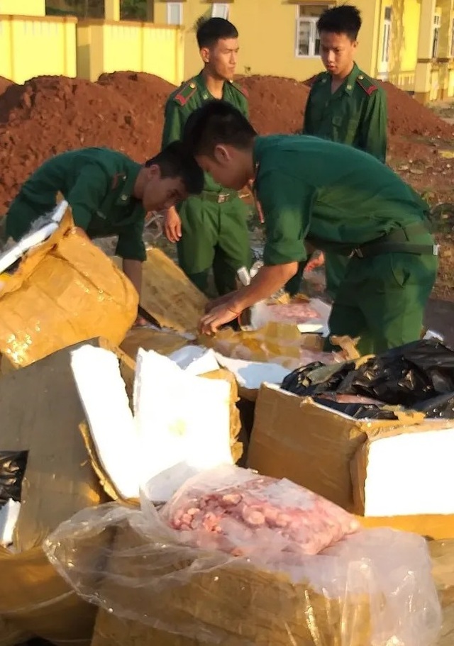 Tiêu hủy hơn 1 tấn thịt gia cầm nhập lậu ở khu vực biên giới - 2 Tiêu hủy hơn 1 tấn thịt gia cầm nhập lậu ở khu vực biên giới - 2