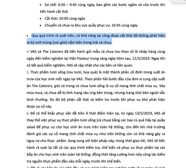 Thanh tra đột xuất bếp ăn trường quốc tế “có giòi trong bữa cơm” - 2 Thanh tra đột xuất bếp ăn trường quốc tế “có giòi trong bữa cơm” - 2