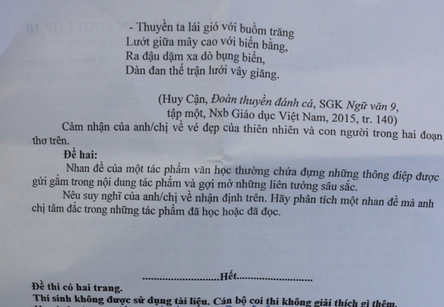 Đề thi môn Văn vào lớp 10 trường Phổ thông Năng khiếu (ĐH Quốc gia TP.HCM) - 3 Đề thi môn Văn vào lớp 10 trường Phổ thông Năng khiếu (ĐH Quốc gia TP.HCM) - 3