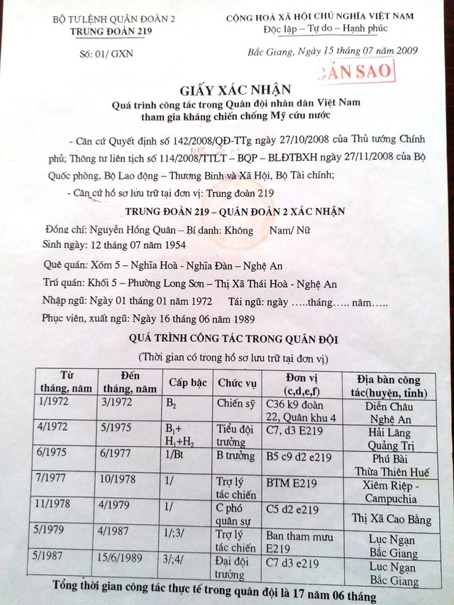 Gian nan “xin” hưởng chế độ suốt 10 năm chưa thành của người cựu binh già! - 15 Gian nan “xin” hưởng chế độ suốt 10 năm chưa thành của người cựu binh già! - 15
