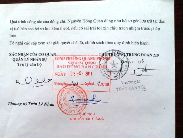 Gian nan “xin” hưởng chế độ suốt 10 năm chưa thành của người cựu binh già! - 17 Gian nan “xin” hưởng chế độ suốt 10 năm chưa thành của người cựu binh già! - 17