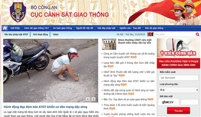 Người dân có thể tự tra cứu lỗi vi phạm giao thông trên trang web của CSGT - 1