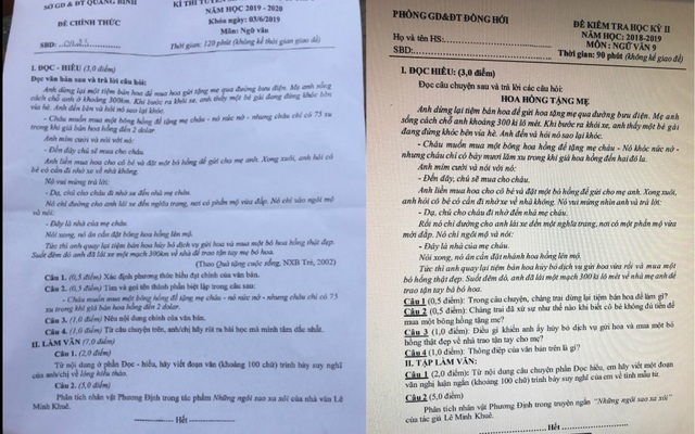 Thi lớp 10 tại Quảng Bình: Xôn xao đề Văn giống hệt đề thi học kỳ 2 - 1