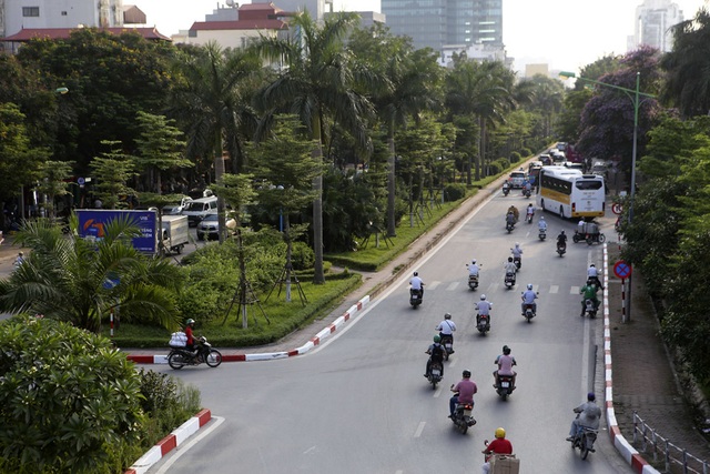 Những dải phân cách xanh mướt bóng cây ở Hà Nội - 1 Những dải phân cách xanh mướt bóng cây ở Hà Nội - 1