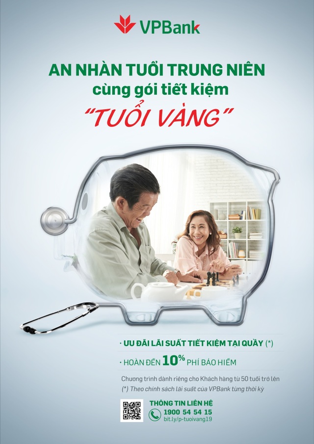 VPBank ra mắt gói ưu đãi tiết kiệm “Tuổi vàng” dành cho khách hàn trên 50 tuổi - 4 VPBank ra mắt gói ưu đãi tiết kiệm “Tuổi vàng” dành cho khách hàn trên 50 tuổi - 4
