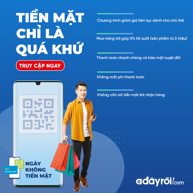 Adayroi khuyến mãi khủng, hưởng ứng ngày không dùng tiền mặt đầu tiên ở Việt Nam - 1 Adayroi khuyến mãi khủng, hưởng ứng ngày không dùng tiền mặt đầu tiên ở Việt Nam - 1