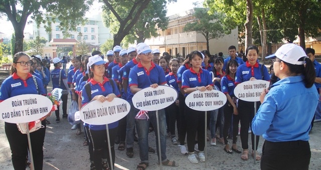 Thanh niên Bình Định sẵn sàng “chiến đấu” với nắng nóng, tiếp sức sĩ tử - 1 Thanh niên Bình Định sẵn sàng “chiến đấu” với nắng nóng, tiếp sức sĩ tử - 1