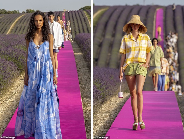 Xao xuyến trước sàn catwalk nằm giữa cánh đồng hoa oải hương - Ảnh minh hoạ 14