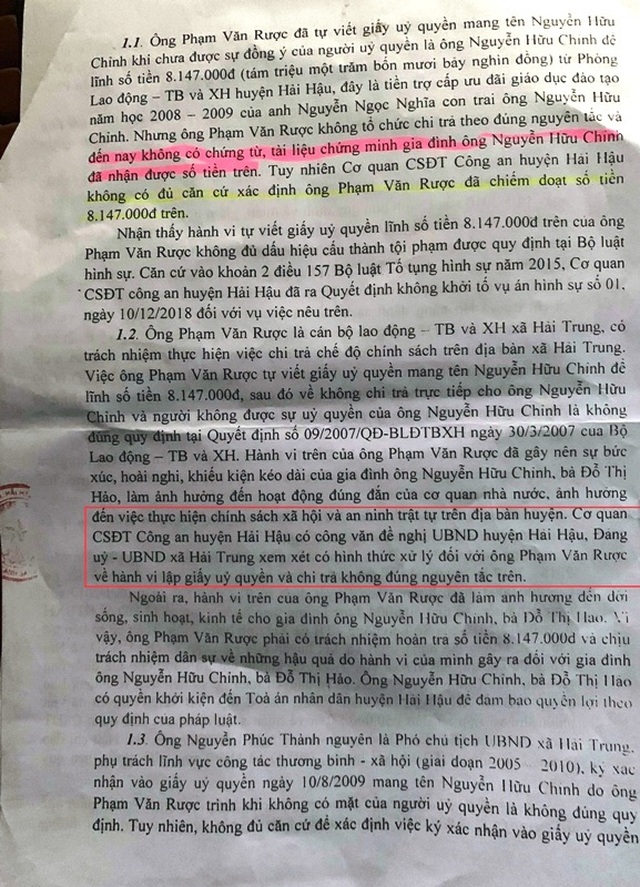 Cán bộ xã giả mạo giấy tờ lĩnh hộ tiền chính sách của dân chỉ bị... khiển trách (?!) - 6 Cán bộ xã giả mạo giấy tờ lĩnh hộ tiền chính sách của dân chỉ bị... khiển trách (?!) - 6