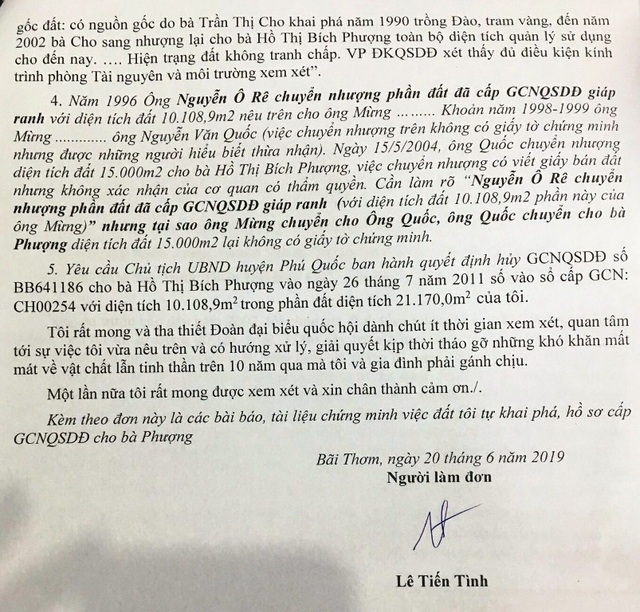 Bài 9: Người dân mất đất đề nghị được đối thoại trực tiếp với Chủ tịch huyện Phú Quốc - 2 Bài 9: Người dân mất đất đề nghị được đối thoại trực tiếp với Chủ tịch huyện Phú Quốc - 2