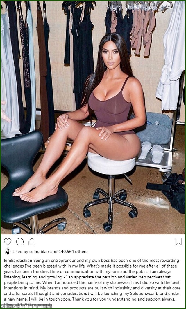 Bị phản ứng khi sử dụng tên gọi “Kimono”, Kim Kardashian đổi tên dòng sản phẩm nội y - Ảnh minh hoạ 2