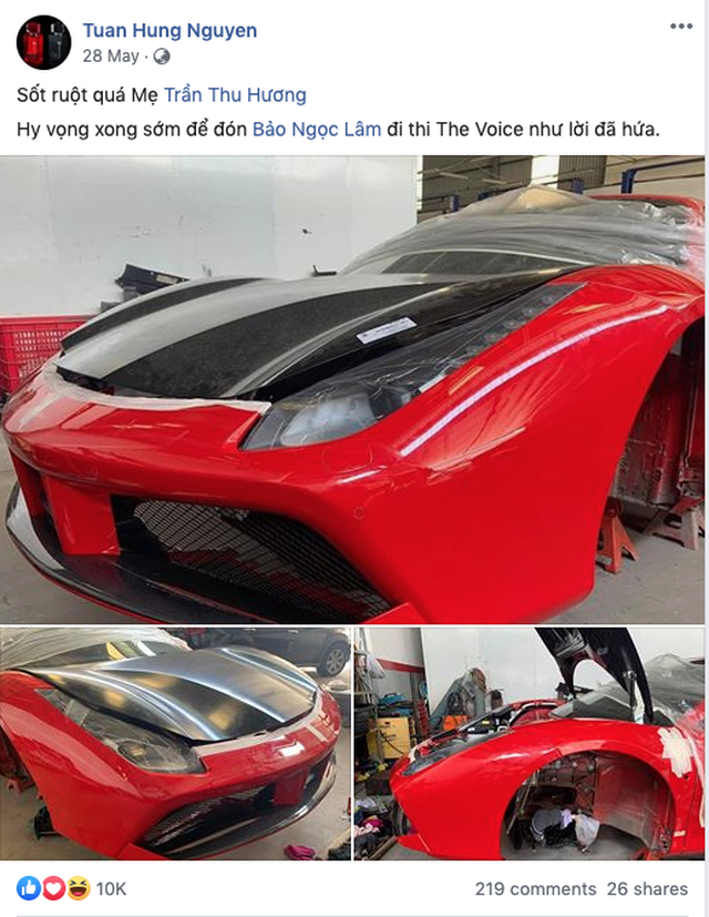 Siêu xe Ferrari từng bị tai nạn nát đầu của ca sĩ Tuấn Hưng giờ ra sao? - 2