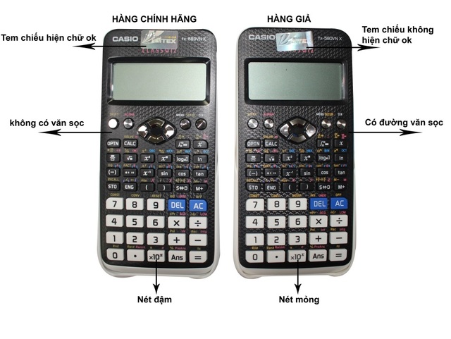 Những hệ lụy khôn lường khi dùng phải máy tính Casio giả, nhái - 3 Những hệ lụy khôn lường khi dùng phải máy tính Casio giả, nhái - 3