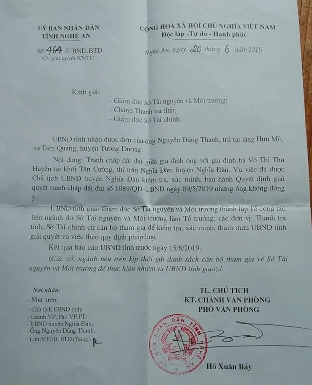 Vụ mua đất gần 30 năm bất ngờ bị tranh chấp: UBND tỉnh Nghệ An chỉ đạo xử lý - 1 Vụ mua đất gần 30 năm bất ngờ bị tranh chấp: UBND tỉnh Nghệ An chỉ đạo xử lý - 1