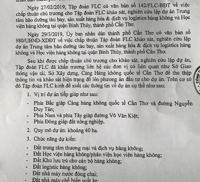 FLC đề xuất xây dựng học viện hàng không, trung tâm bảo dưỡng tàu bay tại Cần Thơ - 1 FLC đề xuất xây dựng học viện hàng không, trung tâm bảo dưỡng tàu bay tại Cần Thơ - 1