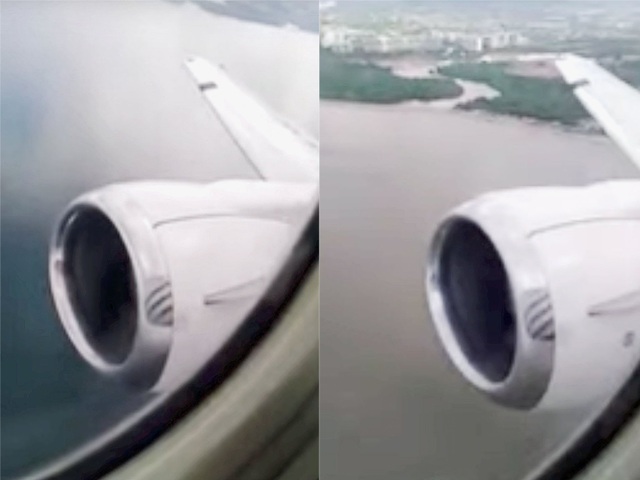 Video động cơ máy bay Mexico bốc khói vì chim lao trúng