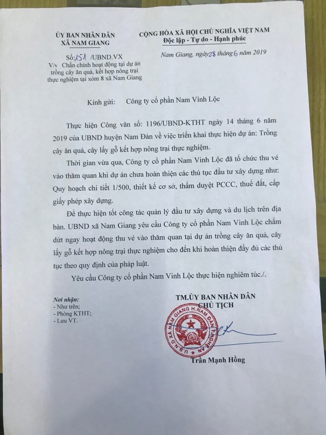 Khu du lịch sinh thái hoạt động trái phép vẫn đón khách tham quan tại Nghệ An - 1 Khu du lịch sinh thái hoạt động trái phép vẫn đón khách tham quan tại Nghệ An - 1