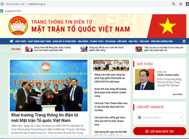 Khai trương Trang thông tin điện tử mới Mặt trận Tổ quốc Việt Nam - 2 Khai trương Trang thông tin điện tử mới Mặt trận Tổ quốc Việt Nam - 2