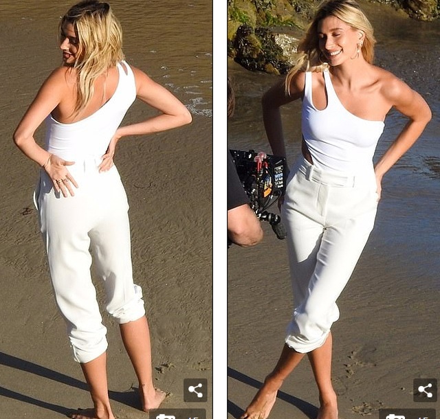 Hailey Bieber tạo dáng quyến rũ bên biển - 10 Hailey Bieber tạo dáng quyến rũ bên biển - 10